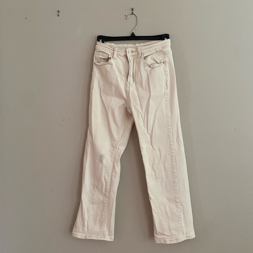 White jeans size S with wide leg
